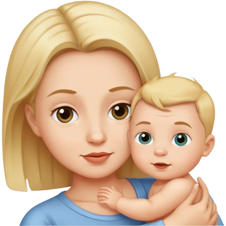 Baby boy and mom  emoji