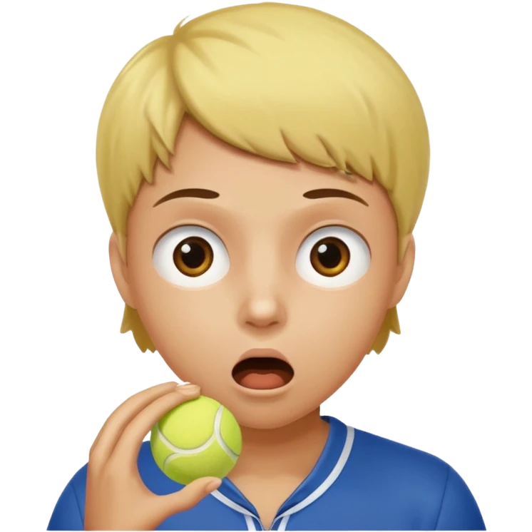 eating tennis balls emoji
