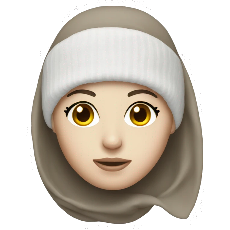 White girl with a ski mask emoji