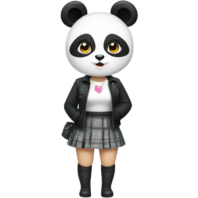 Panda with a mini skirt emoji