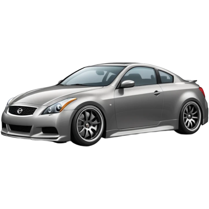 G37 coupe car lowered with dark mags are 10.5 darksliver car  emoji