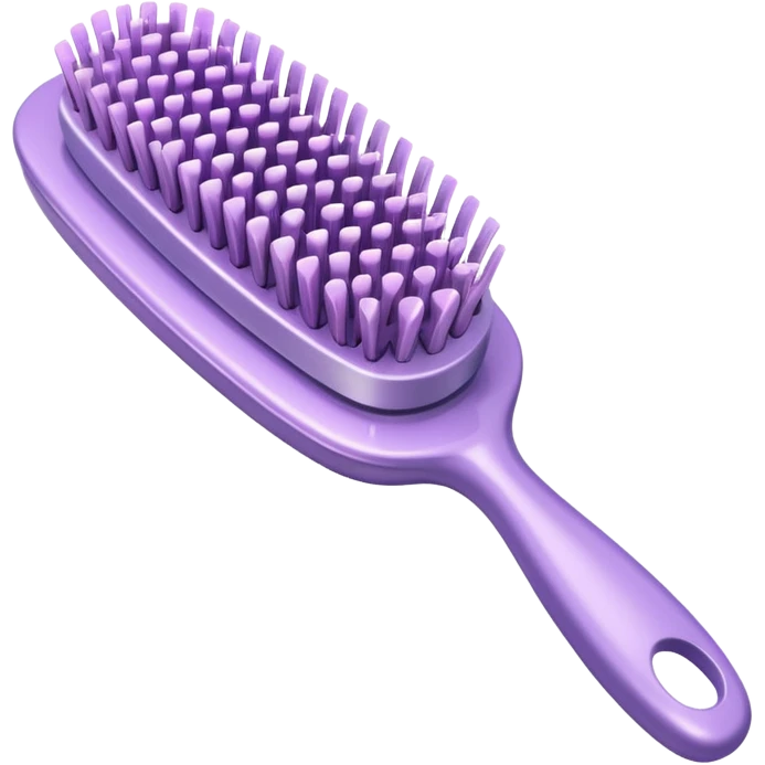 light lilac hairbrush with shiny finish emoji