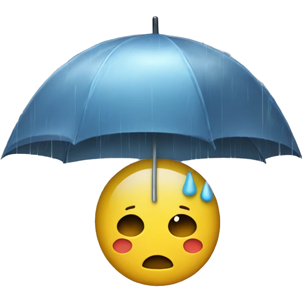 rain with sad but chill face emoji