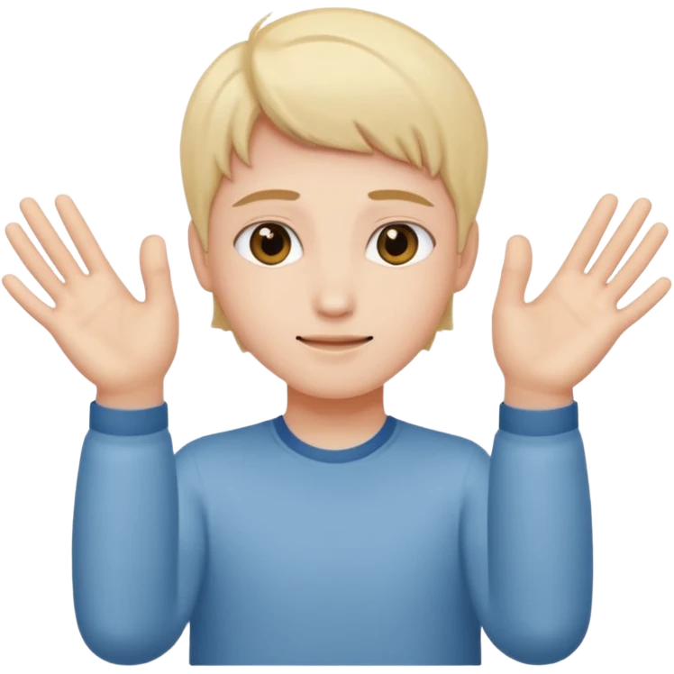 Person doing uwu hands emoji