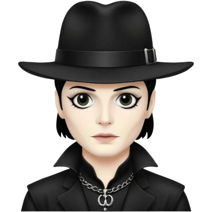 michel jackson goth in hat emoji