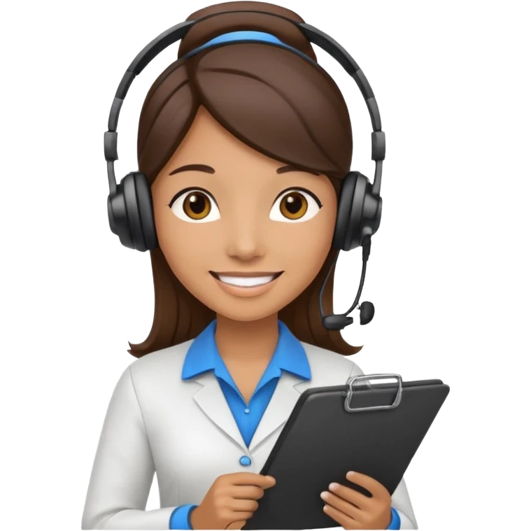 Event Planner Holding A Clipboard And Headset emoji