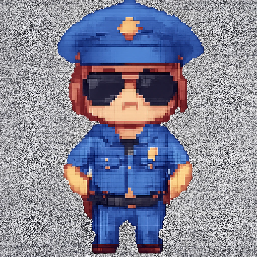 Add sunglasses to the police officer, keep the same style, no background. emoji