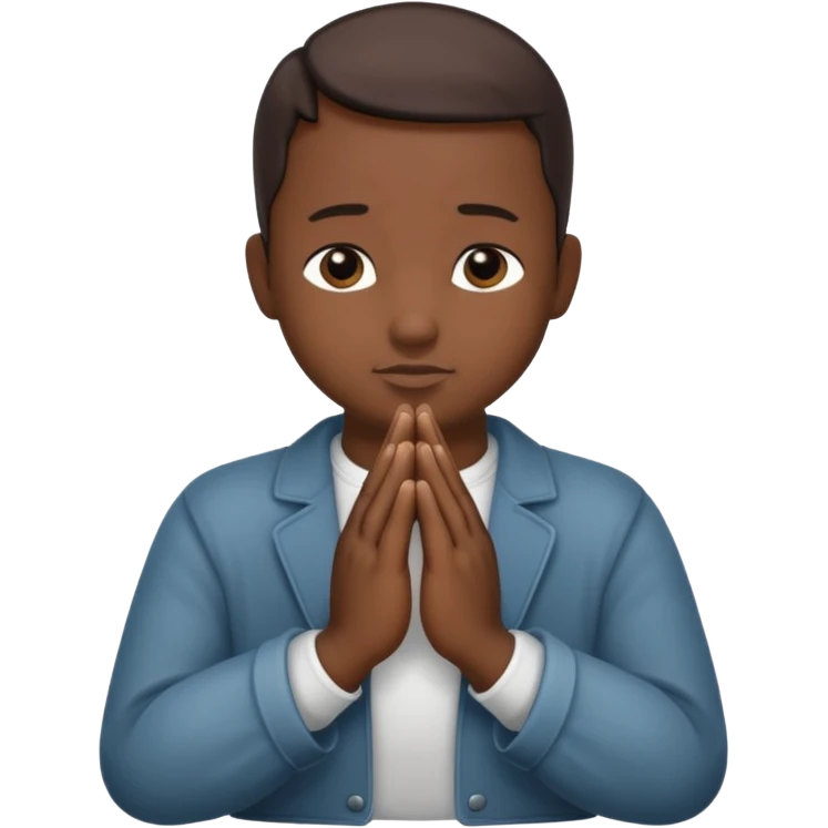 Black praying hands emoji