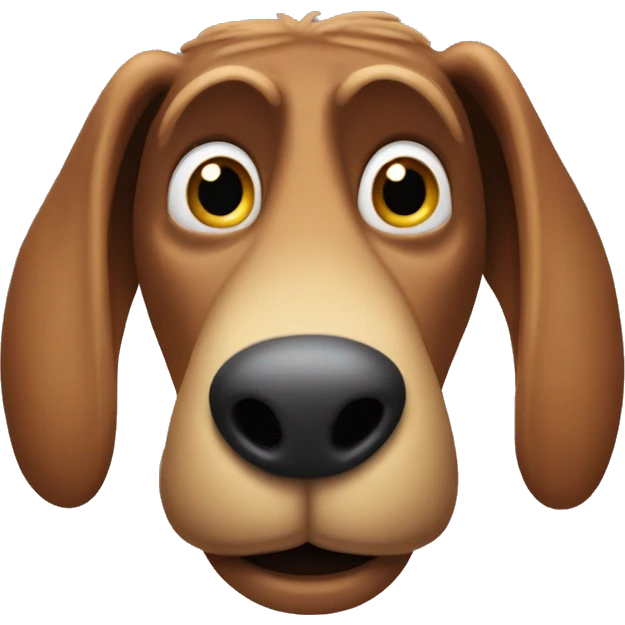 ALF the alien with a droopy brown nose emoji
