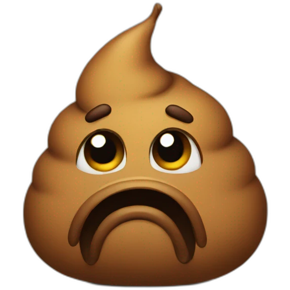 sad poo emoji