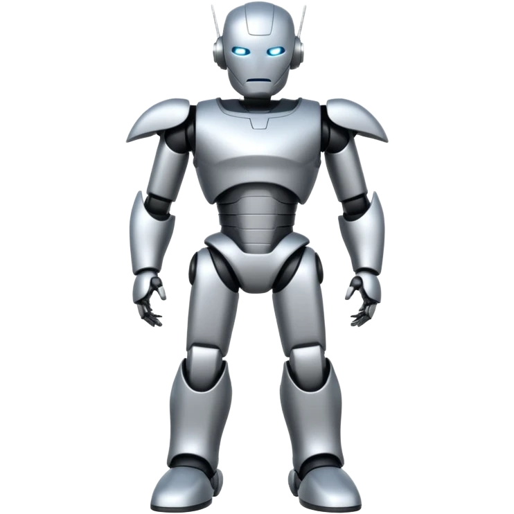 fullbody silver tesla bot emoji