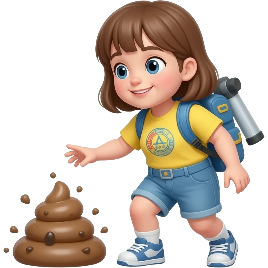 Animated episode exploring poop human girl emoji