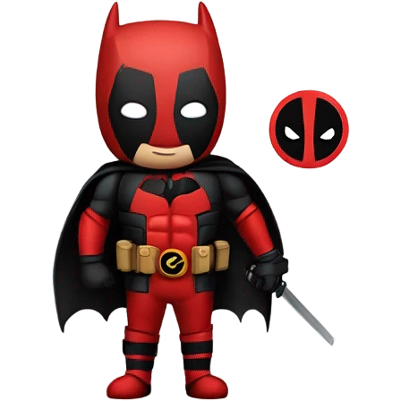 Batman Deadpool dresh emoji