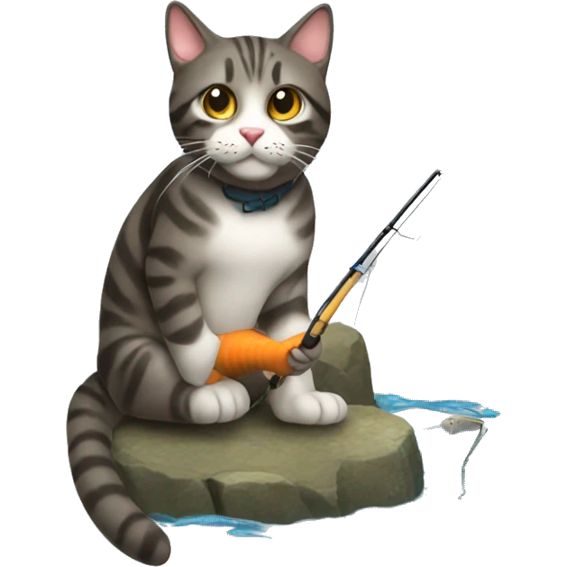 Cat fishing emoji