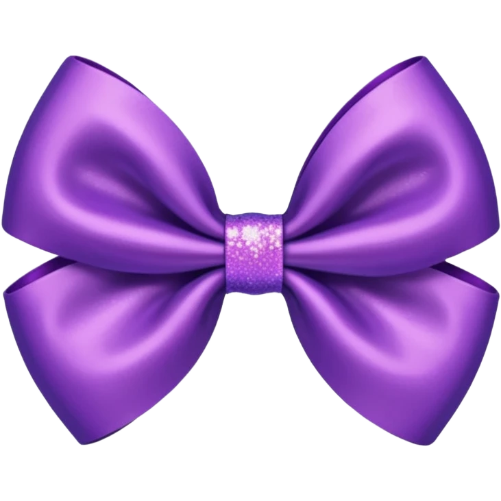 glitter purple and cian hair bow emoji