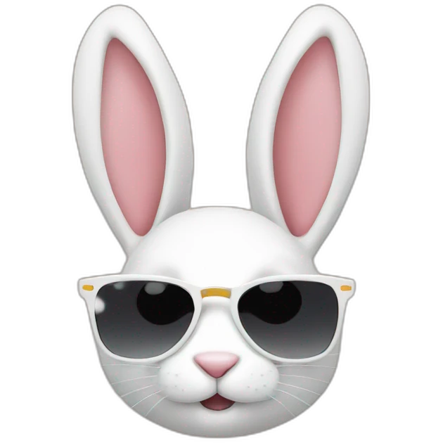 rabbit-white-sunglass emoji