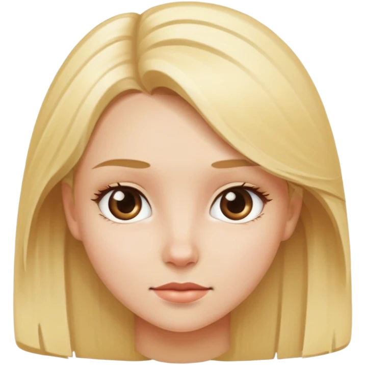 blonde girl looking at viewer emoji