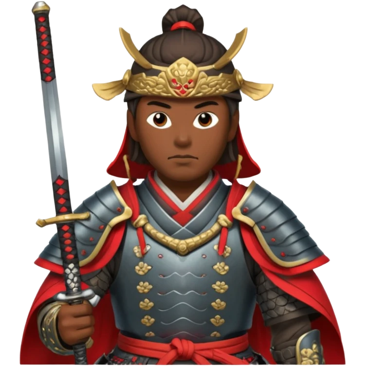 guerrero samurai con su espada en la mano emoji