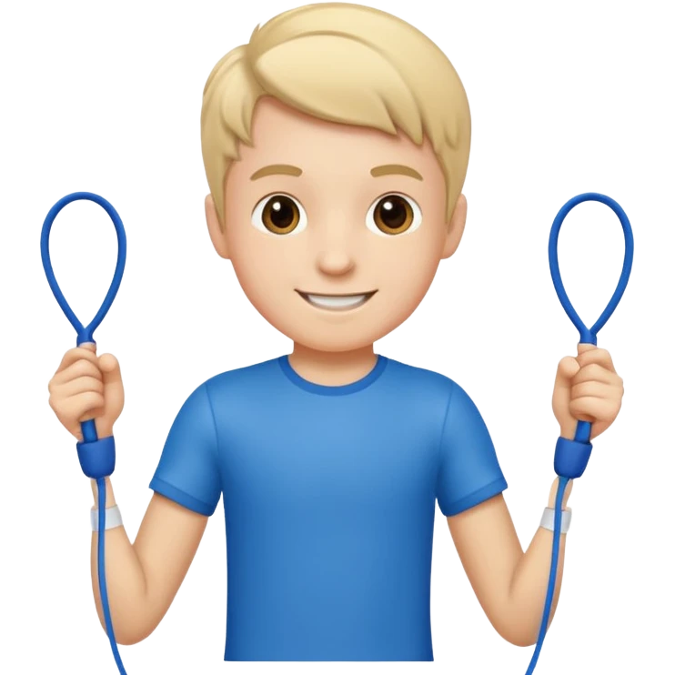 Boy with single Skipping Rope emoji