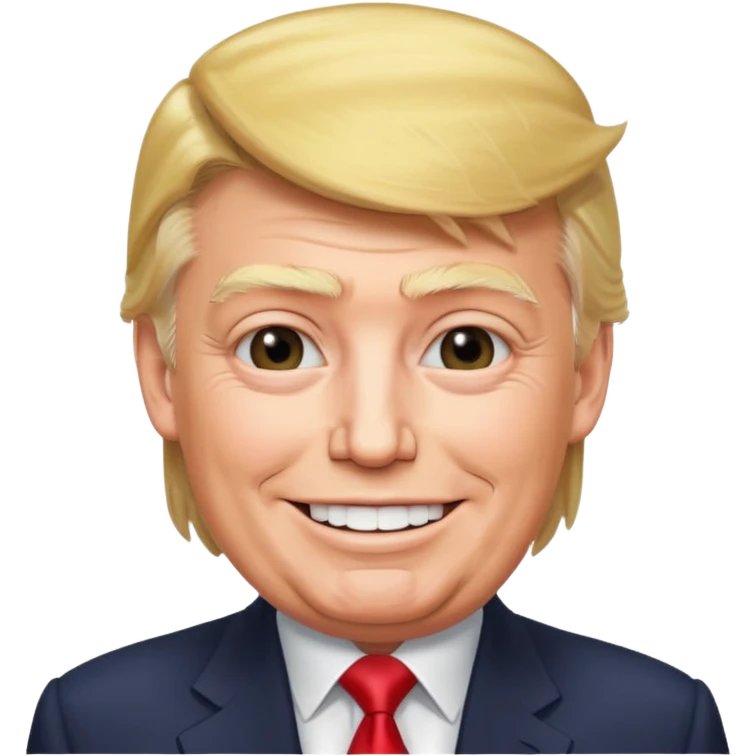 Treump avec des feuk emoji