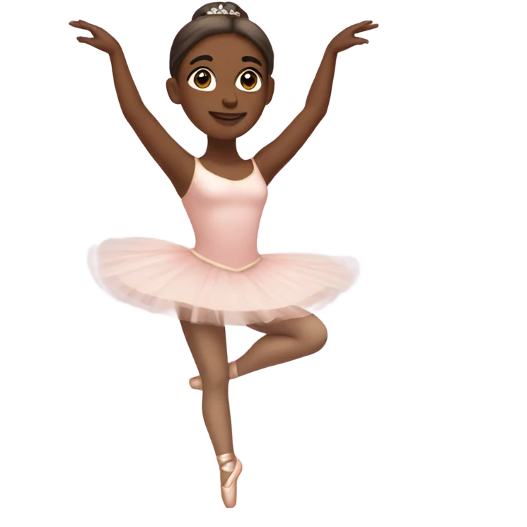 aesthetically pleasing brown skin ballerina  emoji