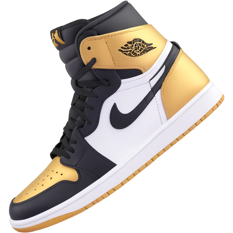 black and gold Jordan 1 sneaker emoji