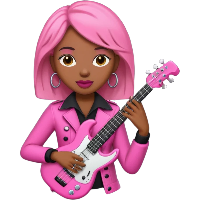 pink musician black woman  emoji