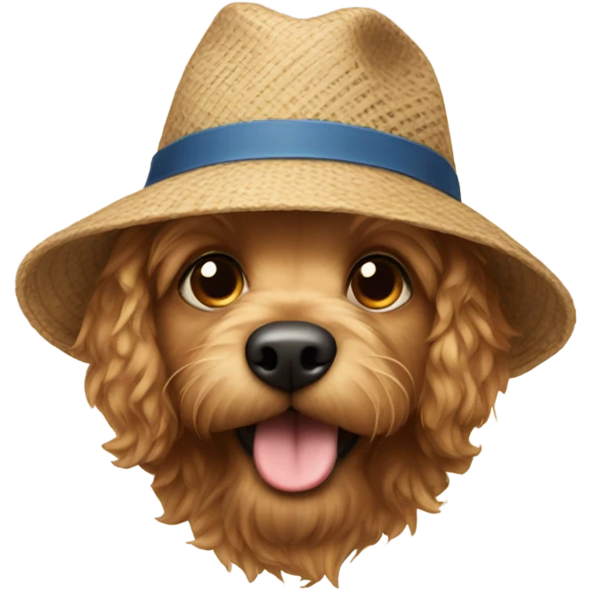 Doodle wearing hat emoji