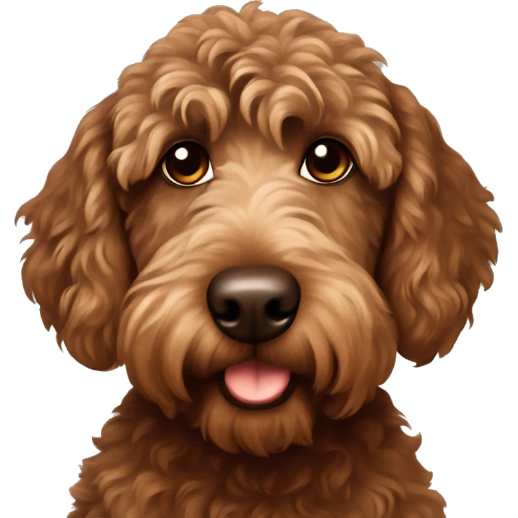 brown labradoodle emoji