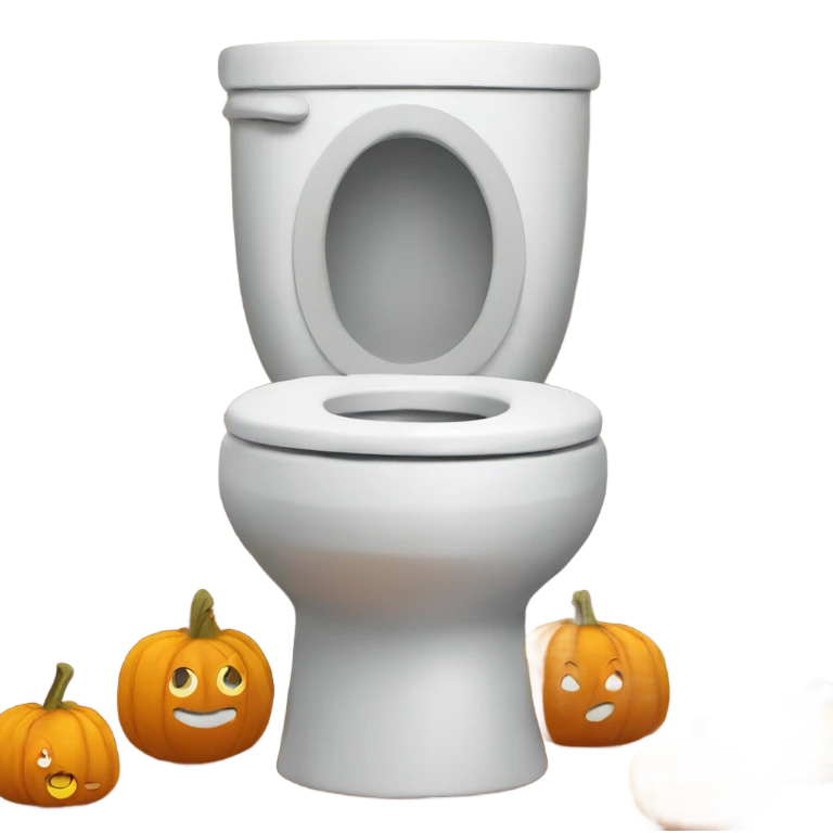Pumpkin toilet emoji