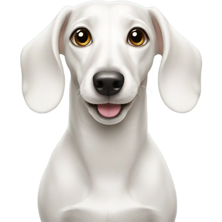 White dachshund  emoji