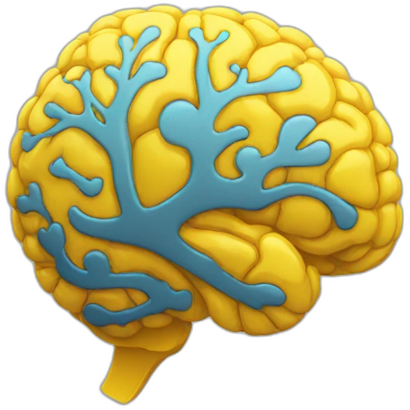 brain yellow emoji