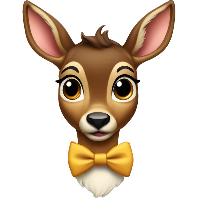 Bambi with a bow tie emoji