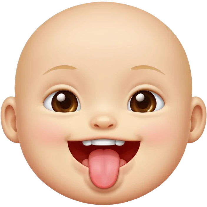 baby sticking out their tongue emoji