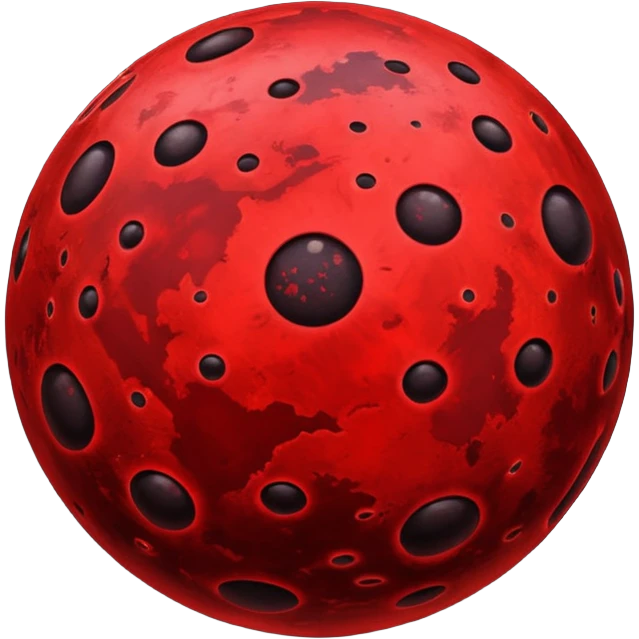Planet with red spots emoji