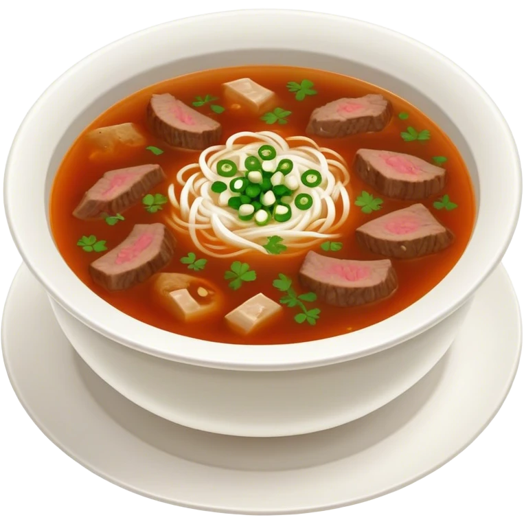 Rich Mongolian miracle soup with beef or mutton, garlic, and green onions. emoji