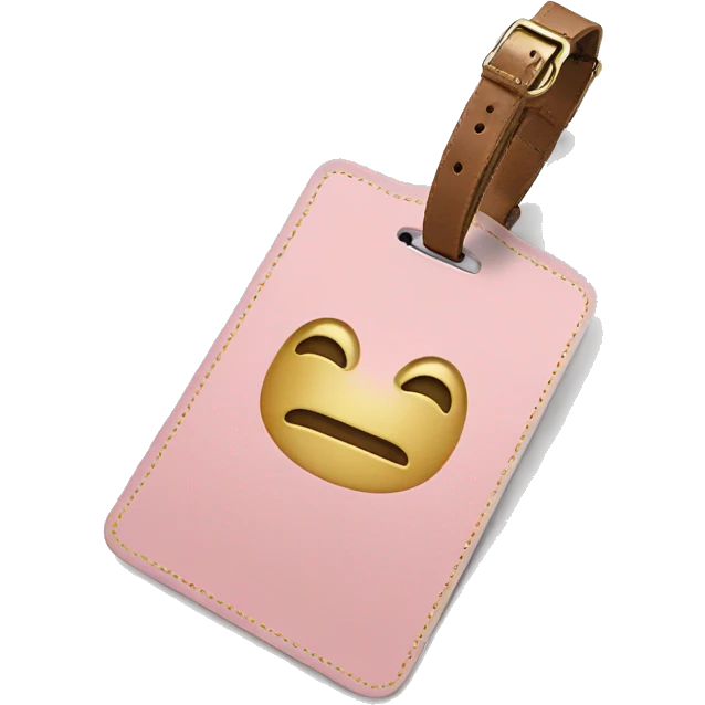 Light pink and gold luggage tag emoji
