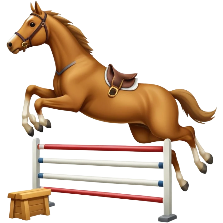 horse jumping over a dog emoji