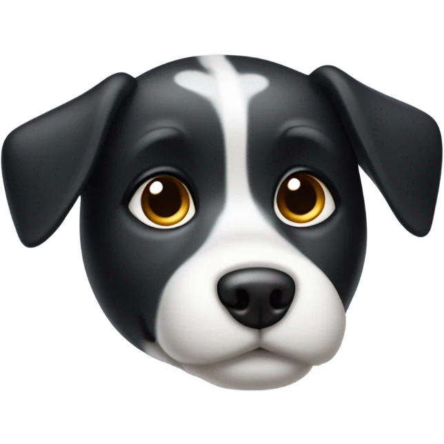 black and white dog emoji