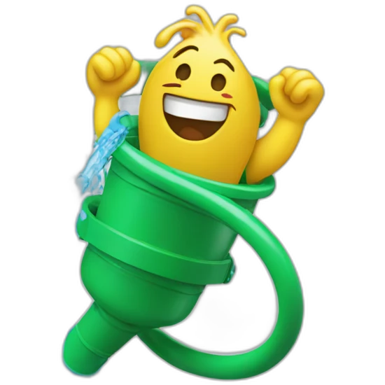 Water splashing from a gardenhose emoji