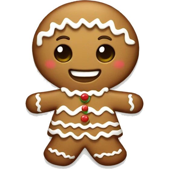 Gingerbread with dress emoji
