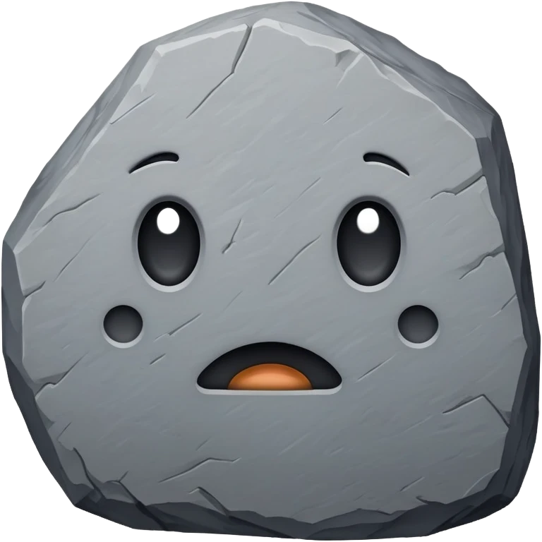 A simple, natural stone or rock — grey, rough-textured, and irregularly shaped, symbolizing strength, stability, or nature. emoji