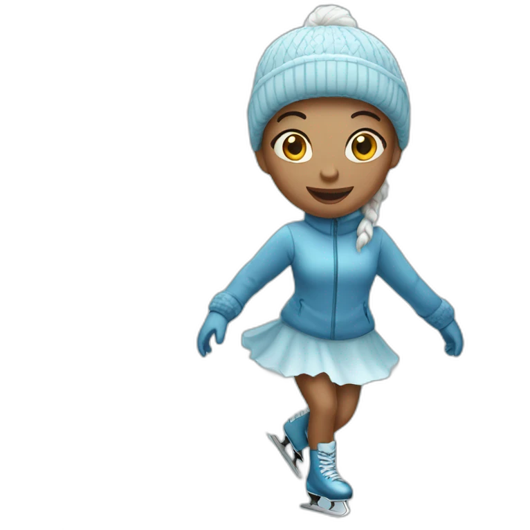 A woman ice skating emoji