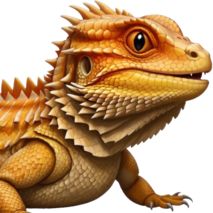 A hyper-realistic bearded dragon  emoji
