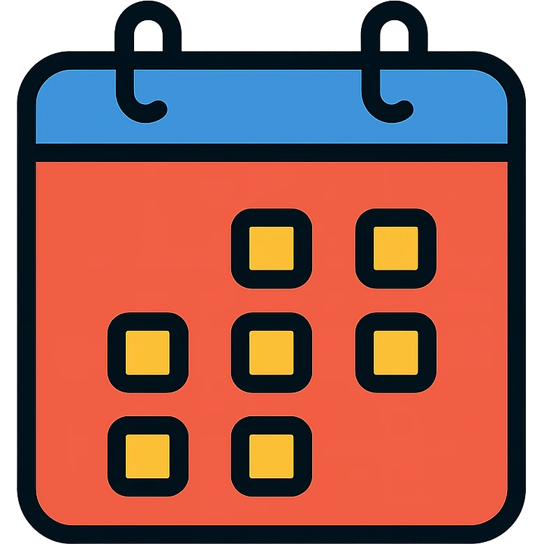 calendar icon, professional modern style, clean lines, suitable for business use emoji