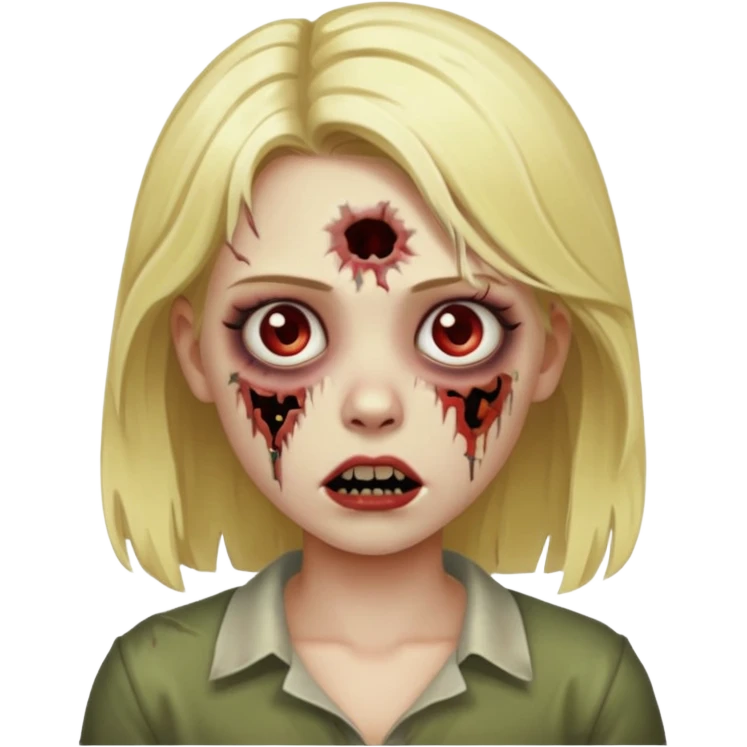 girl zombie with blonde hair emoji