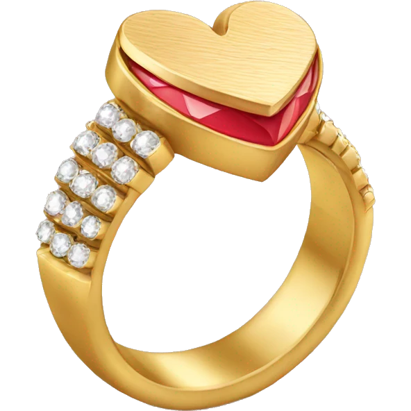 Ring with heart emoji