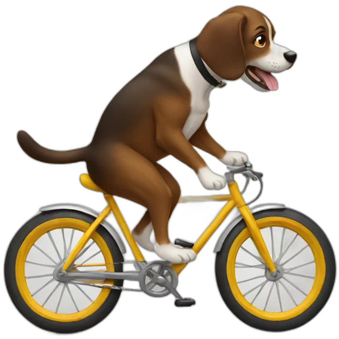 Dog driving bike emoji
