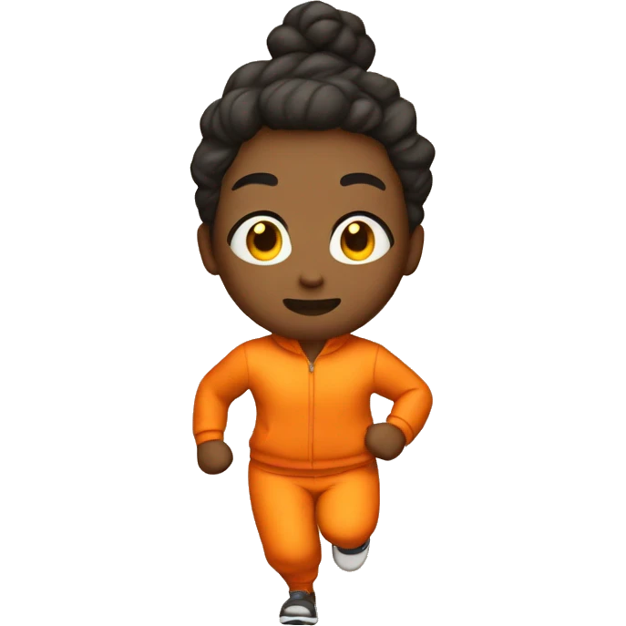 running orange outfit emoji