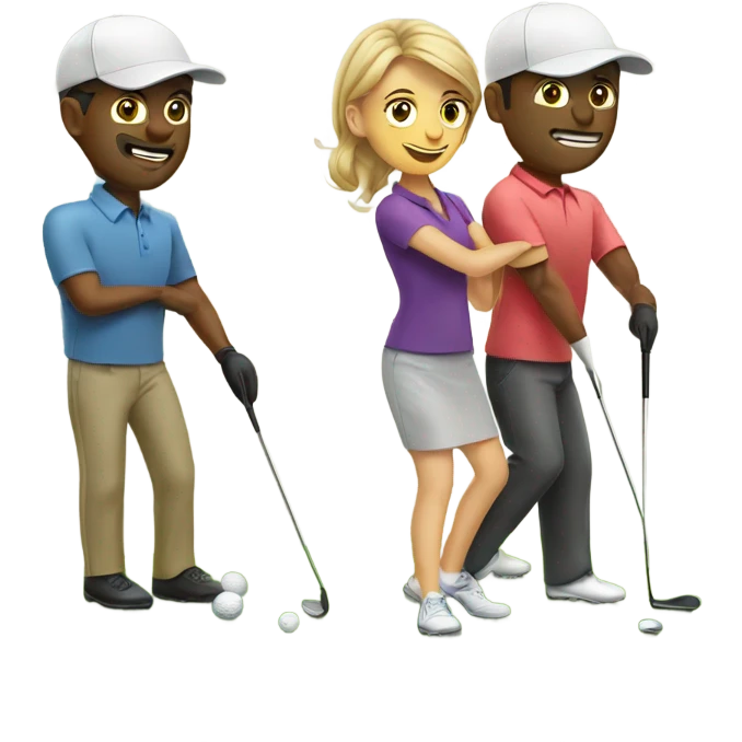 Husband and wife golfing team emoji